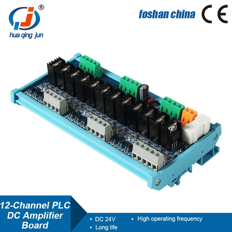 Customized 12-Channel PLC DC Amplifier Board Output Power Board Diaphragm Isolation Original MOS Tube with Heat Protection