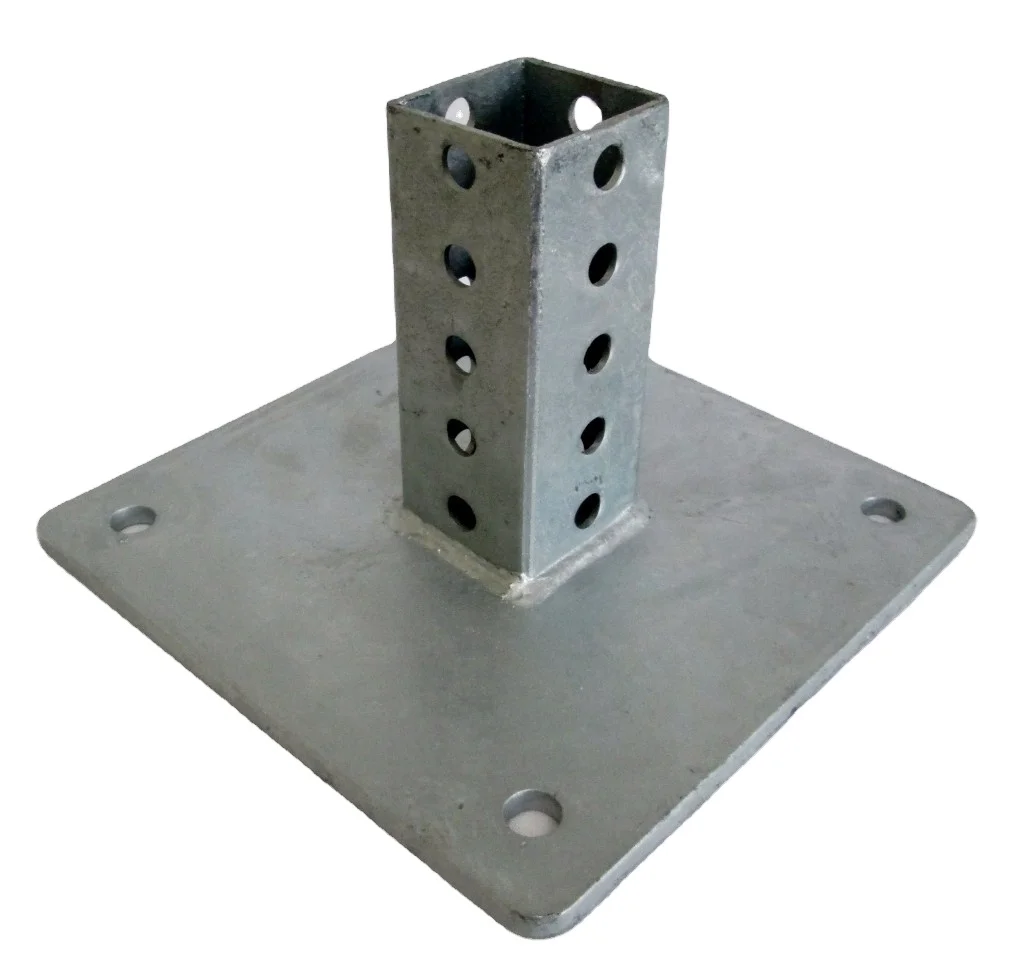 ASTM 2 inch square post steel squared sign post with base for North American