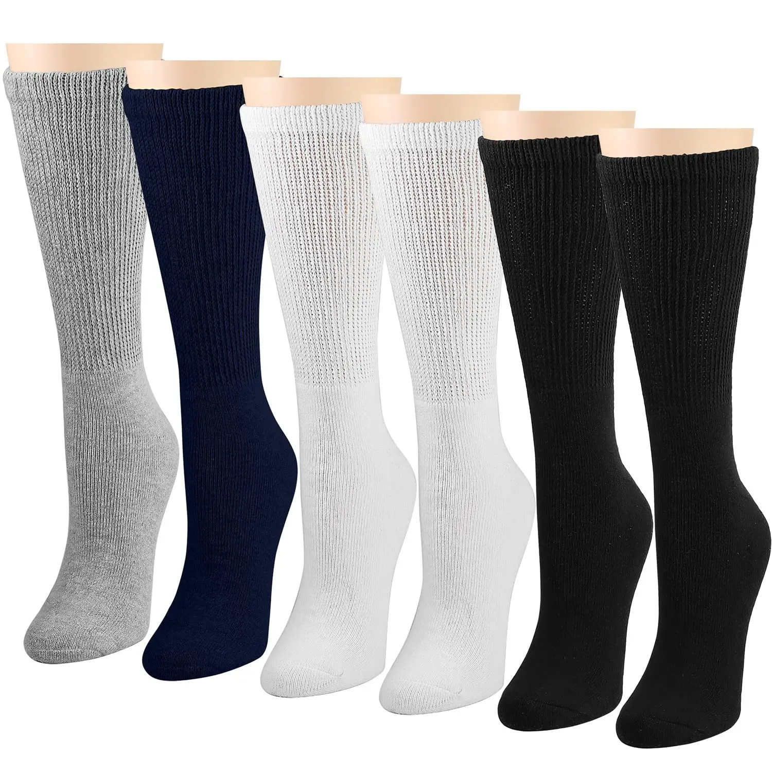 Women Diabetic Socks Diabetes Edema and Circulatory Loose Fitting Cotton comfortable Socks