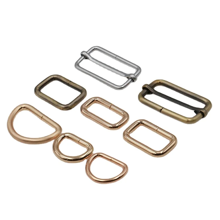 
High Quality Custom Size Golf Belt Webbing Helmet Strap Adjusting Suspender Slide Metal Buckles For Posture Brace Backpack 