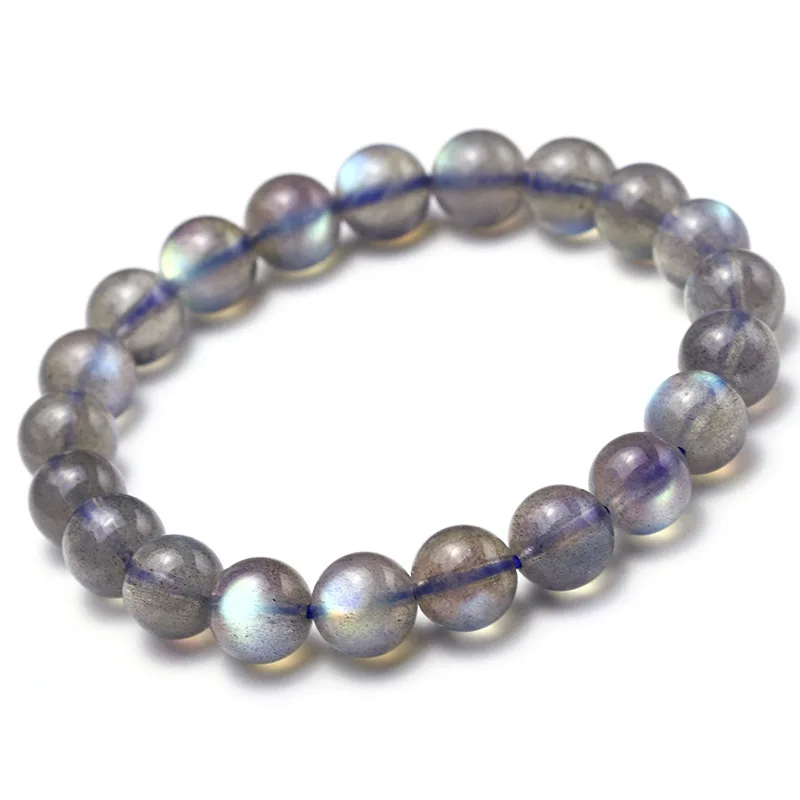 Natural Stone Jewelry Charm moonlight labradorite Beaded Bracelet ST339