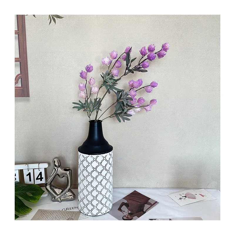 Yuanbao Cui Pearl fruit Factory Wholesale Tabletop Decorative Artificial Silk Chrysanthemum Flower Branch Dried Flower Design