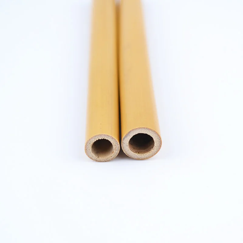 Non-printed kraft paper box with environmentally degradable 12+1 bamboo straw cleaning set