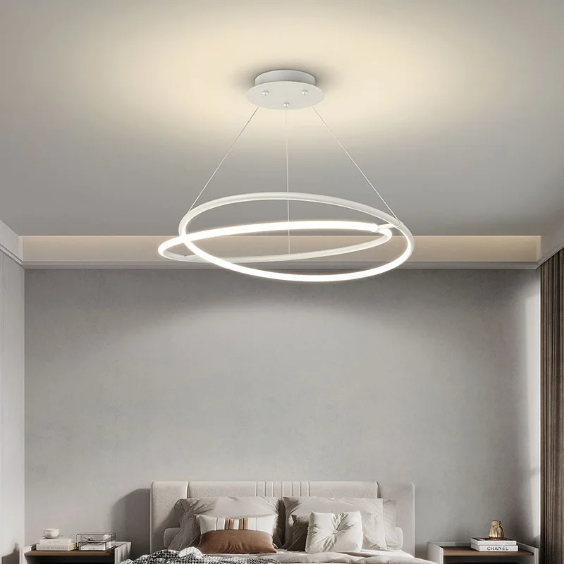 Style Simple Led Ring Gold Pendant Light For Dinning Bedroom Living Room