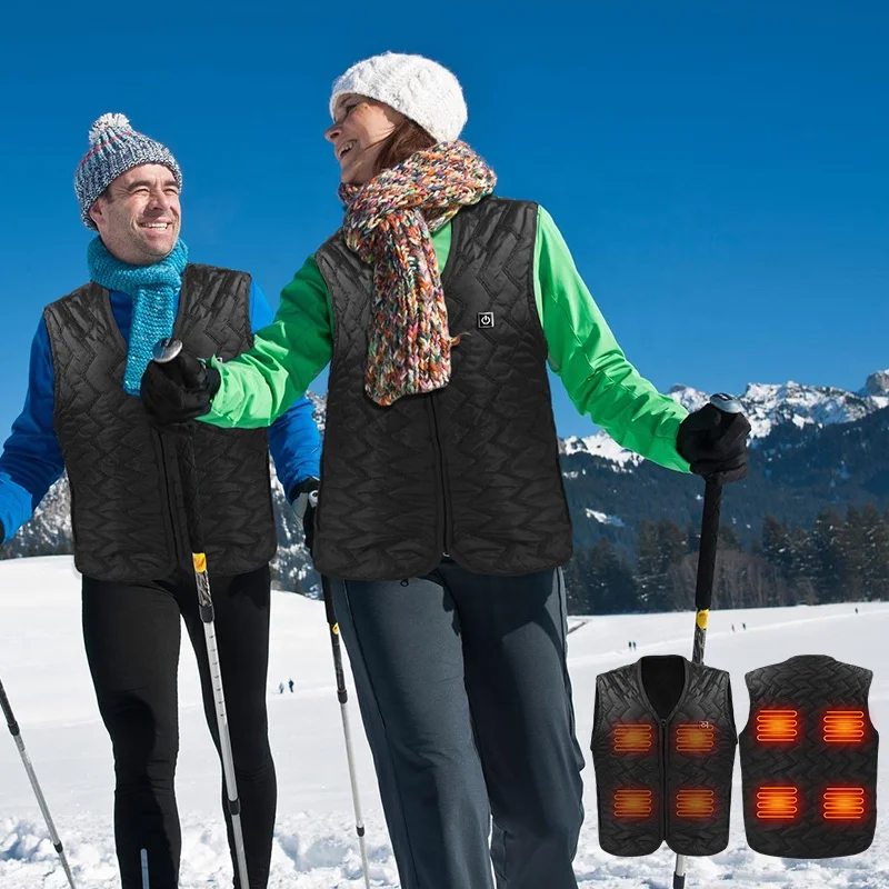 Лучший теплый мотоциклетный жилет унисекс с электрическим USB-аккумулятором и подогревом без капюшона для мужчин и женщин жилет с подогревом для зарядки