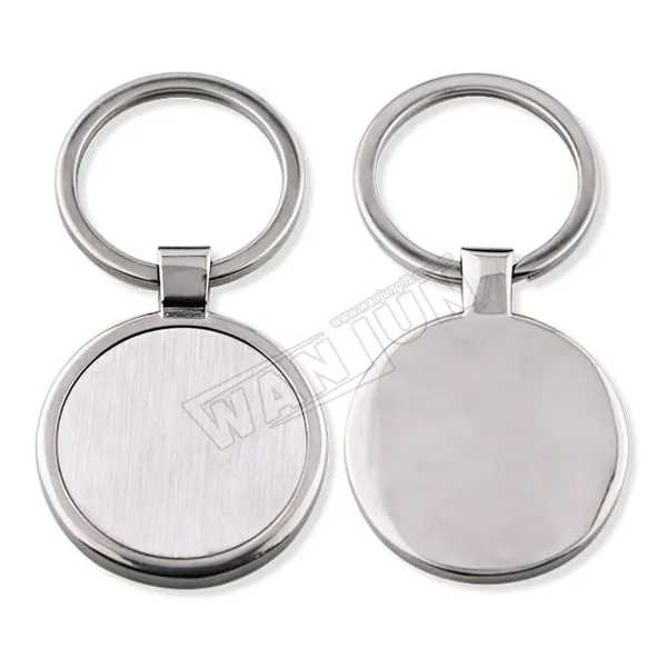 High quality supplier professional wholesale custom logo blank silver metal key chains