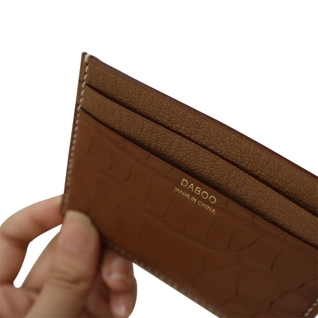 High-end Crocodile Skin Handmade Purse Envelope Shape Unisex Custom Luxury Fashion Designer Brand Leather Card Holders Wholesale