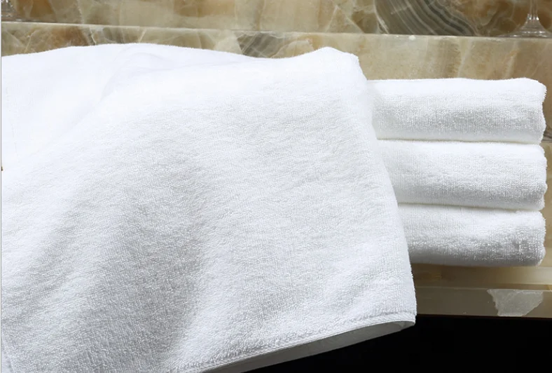 
Hotel Soft Embroidery Logo White 21S 100% Cotton Sauna Shower Beauty Shop Spa Bath Towel 