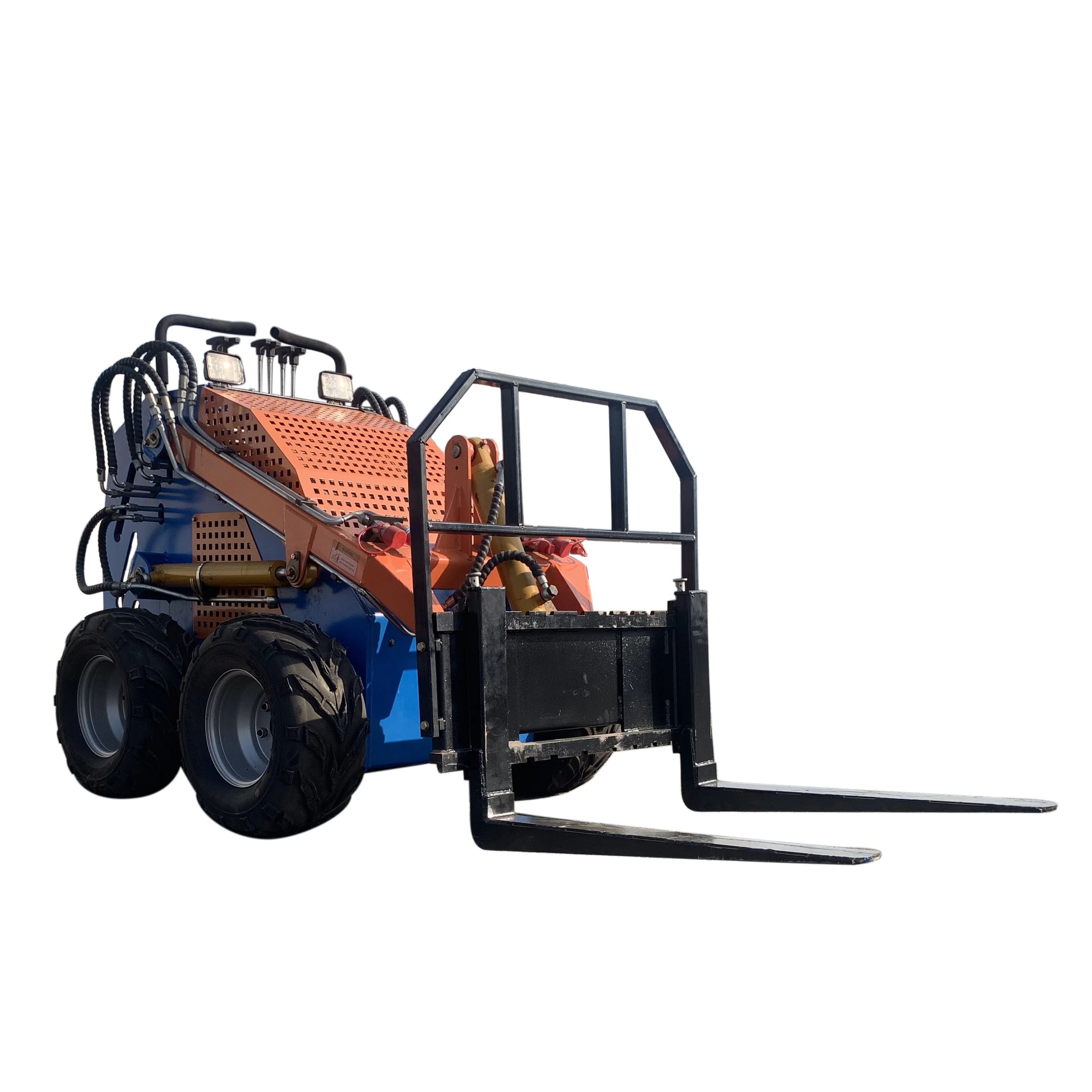 Cheap Price China factory make EPA and Emark Petrol Engine Mini-Wheel Skid Loader with Pallet Fork