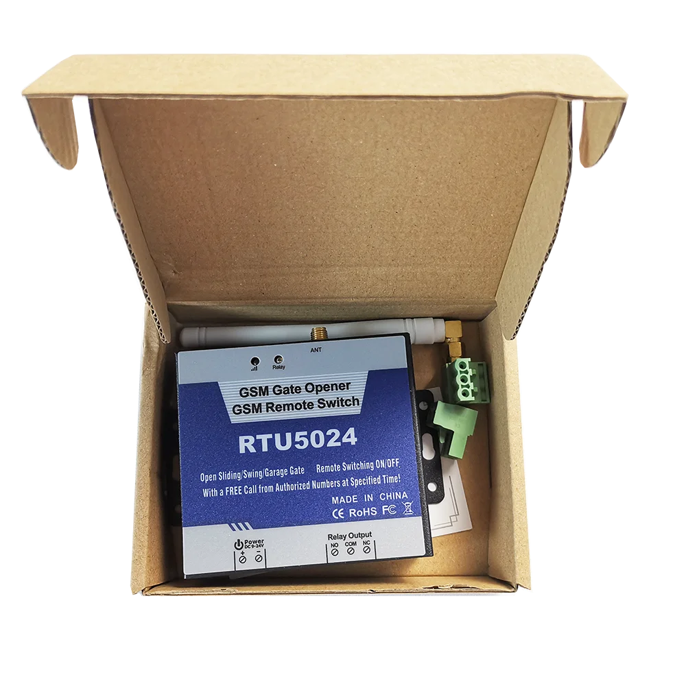 RTU5024 2G GSM Gate Opener Relay Switch Remote Control 4G Free Call Door Access Wireless Door Opener