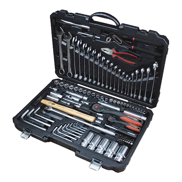 ATABU 107 Pcs Socket Tools Set for Car Maintenance Kit Complete Hardware Tools Set