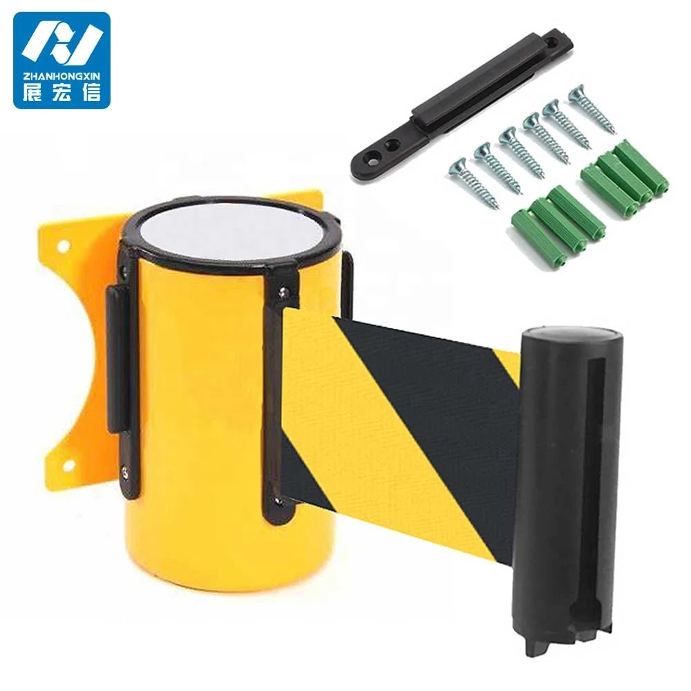 3Meter belt on the safety barrier wall mount belt barrier