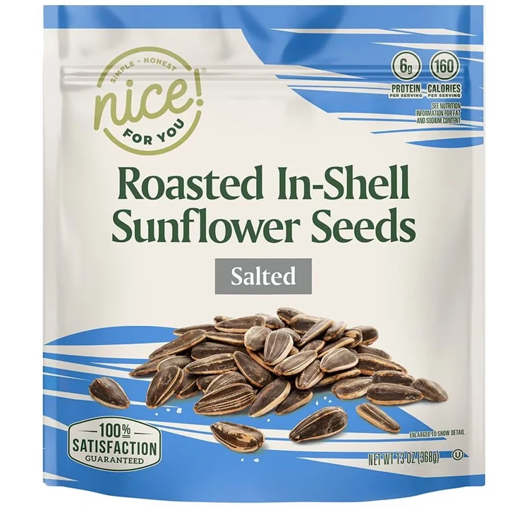 Customized Smell Proof Sunflower Seeds Packaging Bag Moisture Proof Stand Up Chia Seeds Pouches Aluminum Foil Dry Food Bag