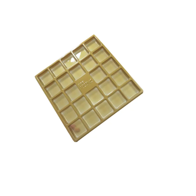 Food Grade Custom PS Plastic Golden Colorful Chocolate Insert Tray