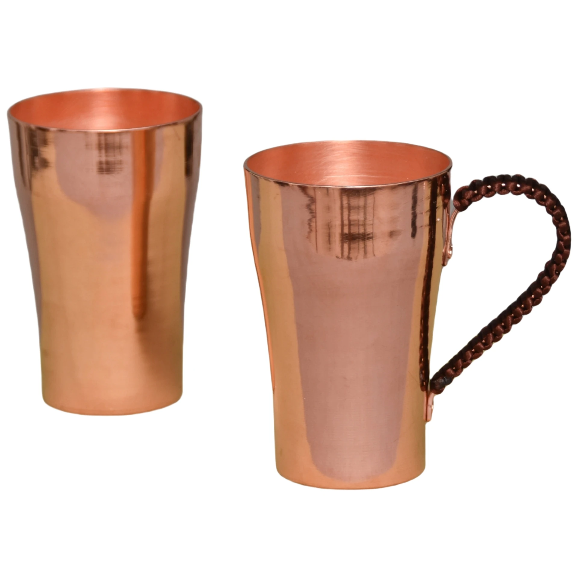 Wholesaler Shiny Polished Beverages Drink Tumbler Mug Water Or Beer Drinking Copper Cup Handmade Design Copper Mug