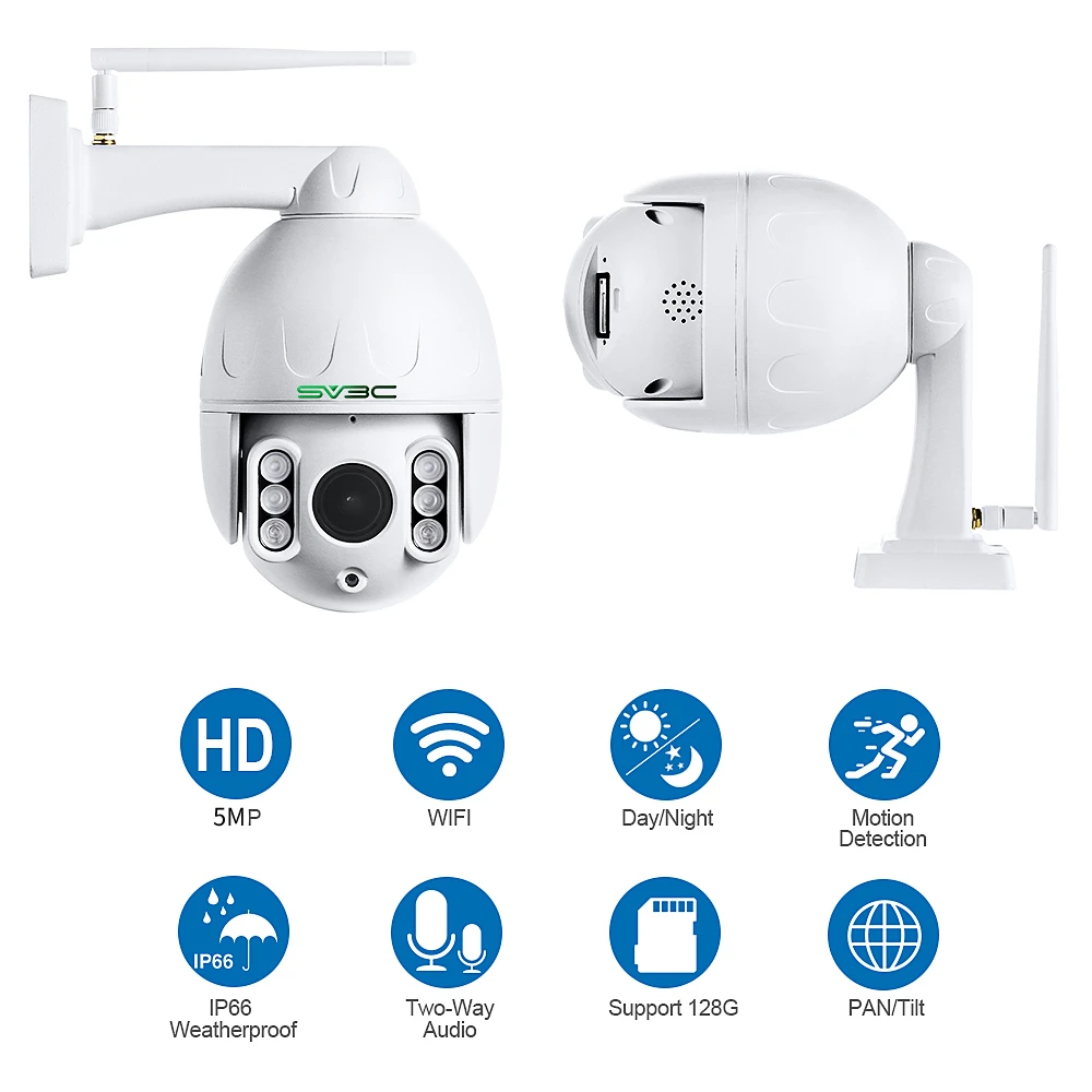 2.4 Protocol 6lights Wireless Security Audio 5mp Ip Surveillance Camera Outside Wifi Cameras Security Wireless
