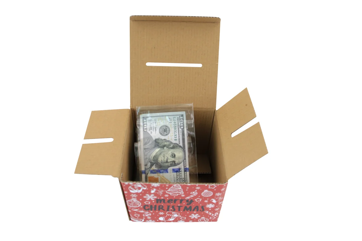 Merry Christmas Funny Christmas Money Holder Best Friend Surprise Set with Pull Cash Gift Money Box Paper Boxes