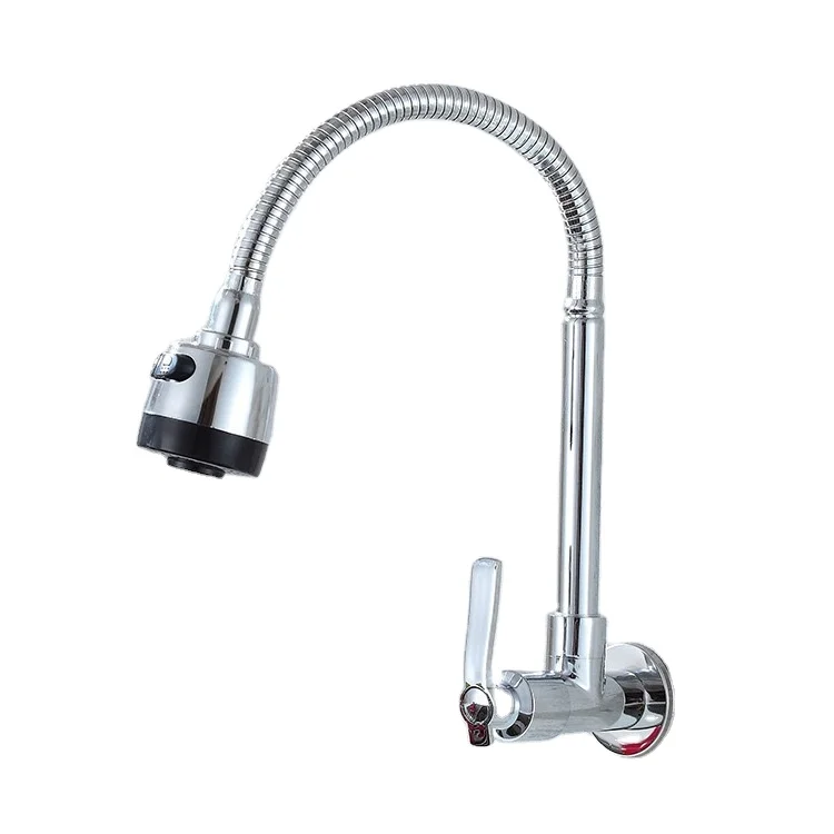 Cold Only Chrome Plated Single Lever Handheld Wall Mounted Plastic Faucet Kitchen Faucet