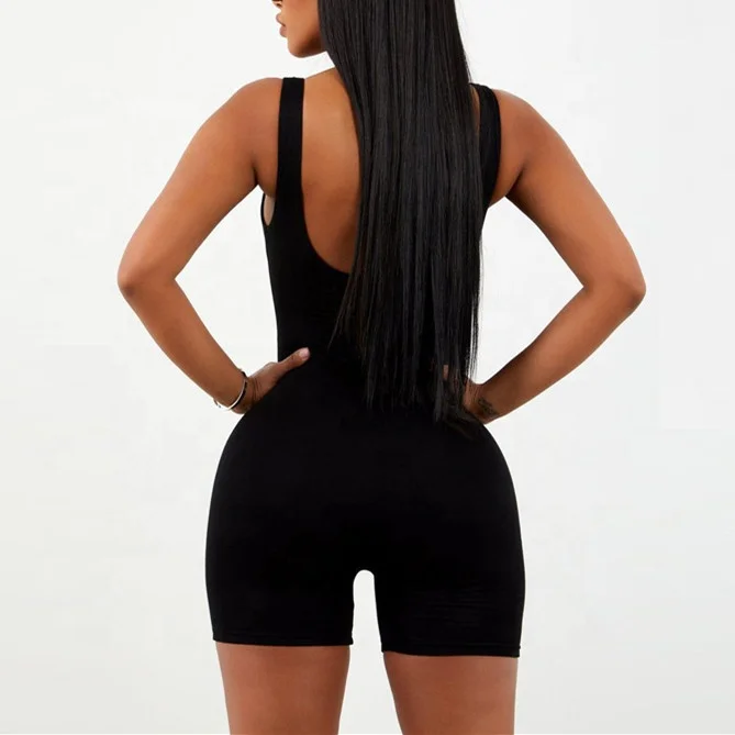 Sexy Bodycon Women Summer Overalls Hot Streetwear Sleeveless Biker Romper  Jumpsuit Womens