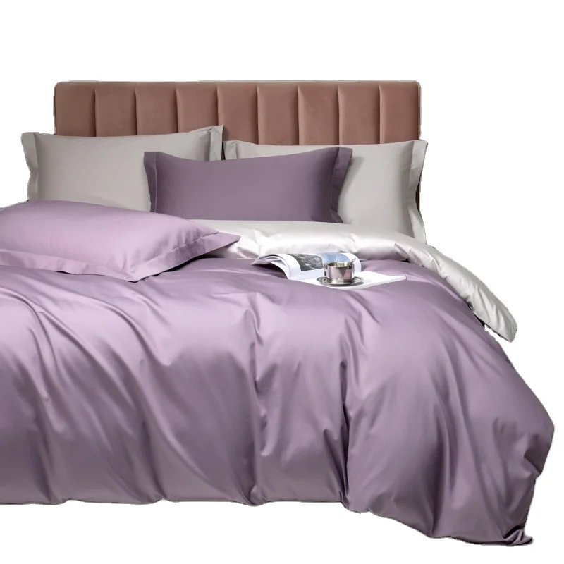 2022 luxury new pure cotton satin quilt cover bed sheet pillowcase bed set four-piece set