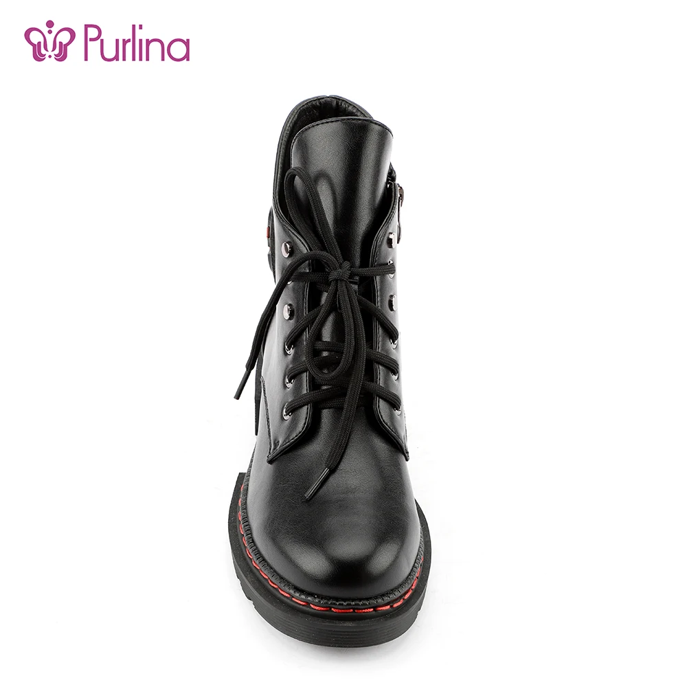 
China cheap oem odm lace up flat ankle leather boots ladies 