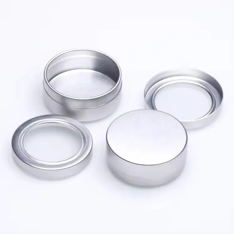10g metal aluminum round cosmetic skylight cream candle screw top powder tin jar with lid