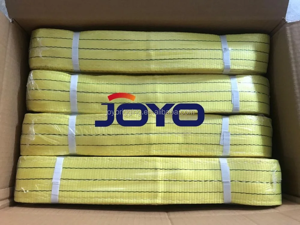 TUV GS high quality 6 ton 8Ton 10Ton 20Ton  plat double layer lifting Polyester belt webbing sling