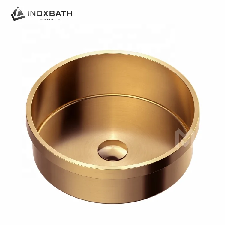 Customized Commercial Bathroom Hand Sink Basin 304 Stainless Steel Counter Top Washing Sink