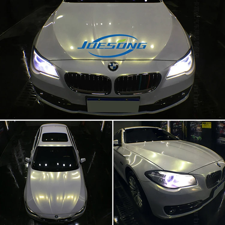 Wholesale High Polymer PVC Film Glossy Pearl White Chameleon Car Vinyl For Used Cars Wrapping Vinyl
