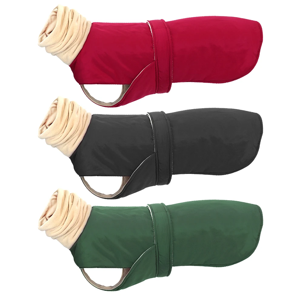 
High End Luxury Winter Quilted Padded Xxl Custom Big Fashion Coat Jacket Clothes With Collar Fir Greyhound Pet Dog 