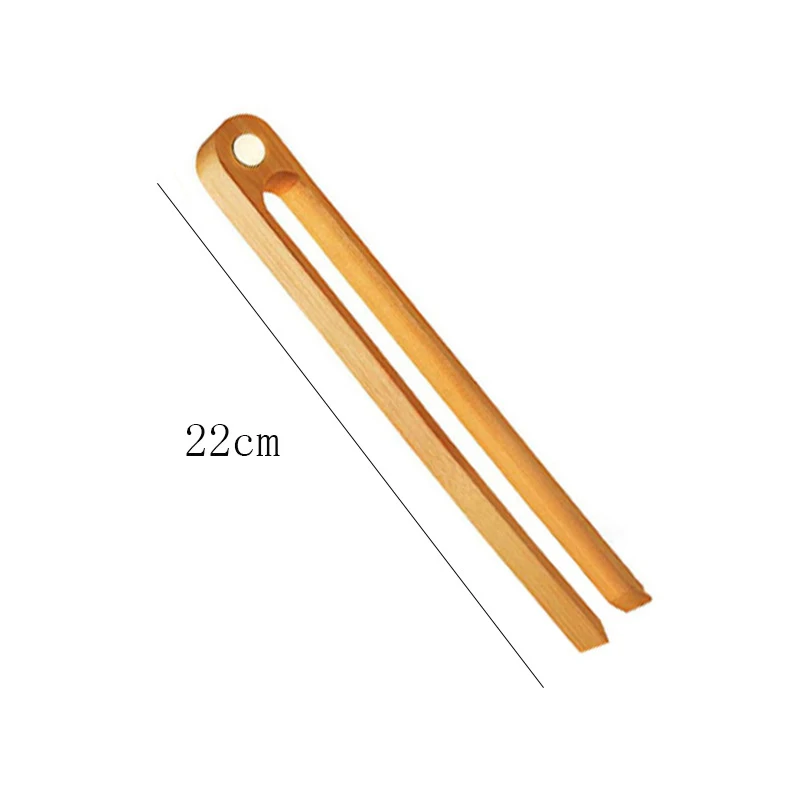 Eco Friendly Bamboo Food Clips Hot Sale Custom LOGO Magnetic Bamboo Food Toaster Tongs For Kitchen Utensils