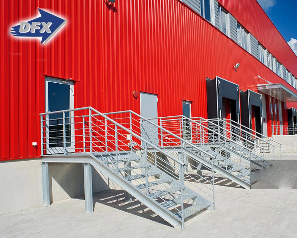 Prefabricated  ce iso  industrial  workshop shed  steel structure  distribution center storage warehouse  with loading docks