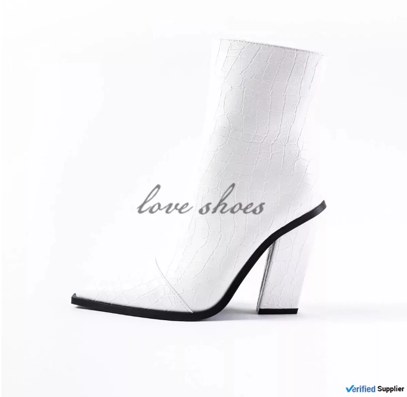 Customizing china manufacturer wholesale block heel patent leather women ankle  boots