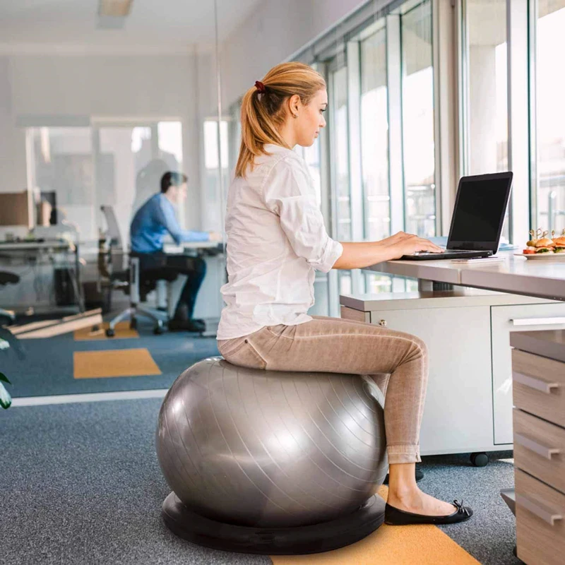 Custom Sized round PVC Gym Fitness Ball Yoga Exercise Ball with Quick Pump