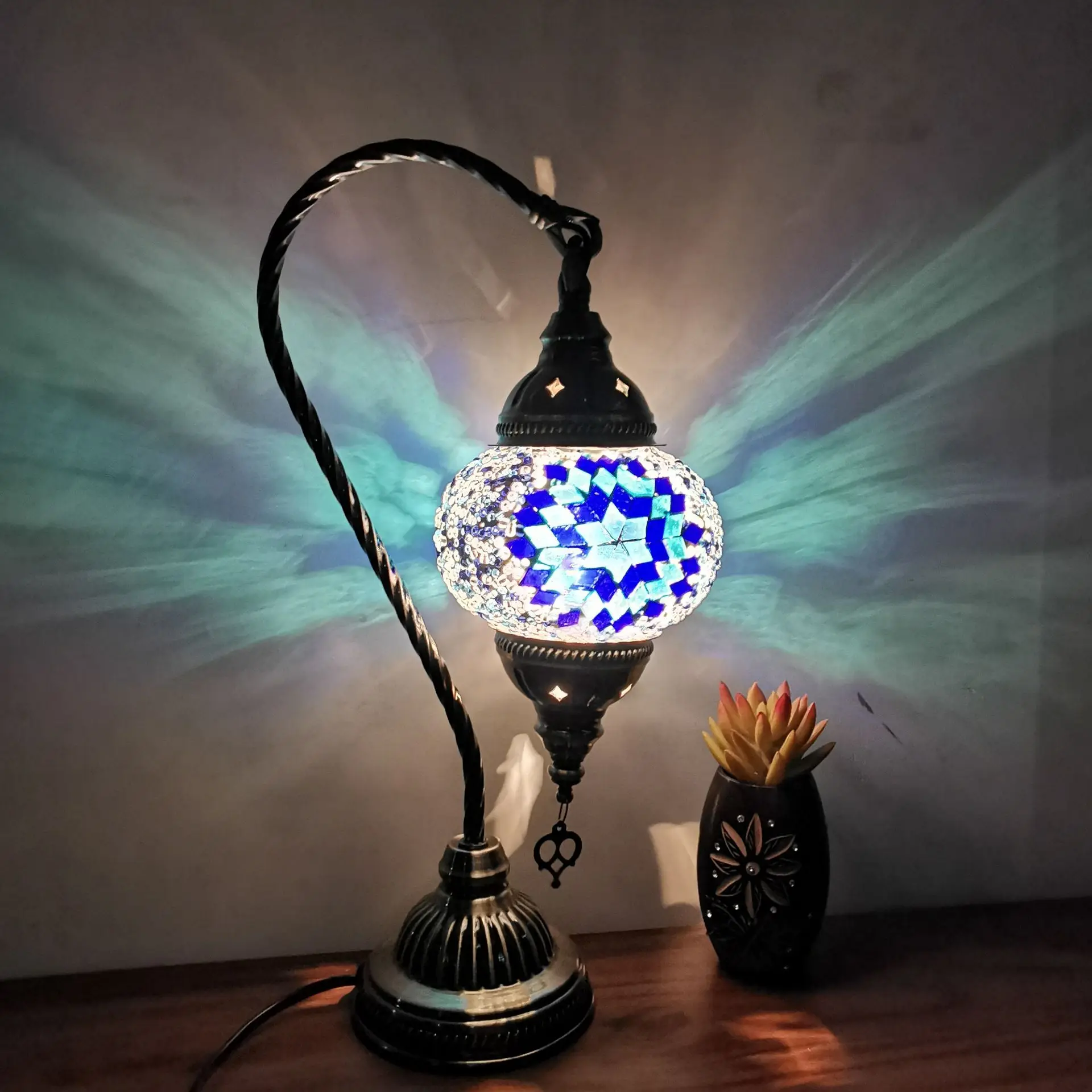 Turkish Mosaic lamp Traditional Turkish Lighting Standing Lamp, Moroccan Desk Lamp