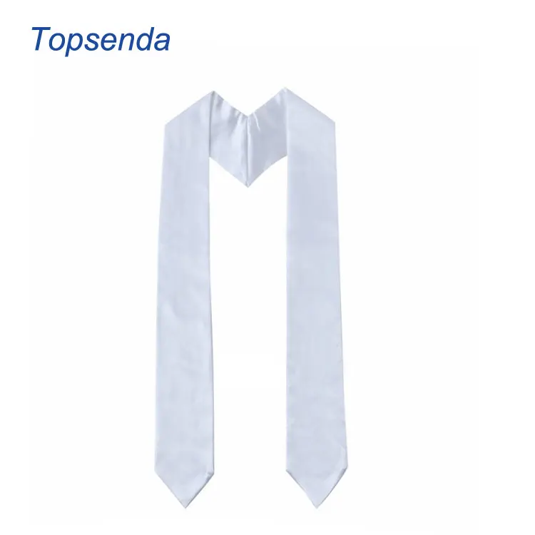 Personalized White satin dye blank sash 60' sublimation Graduation Stole