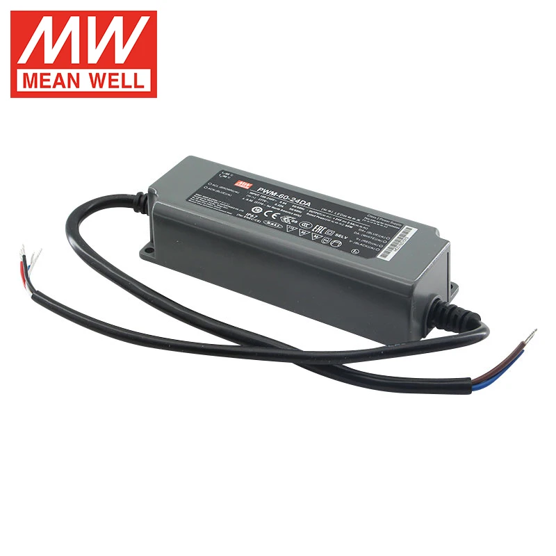 Mean Well PWM-60-24DA 60W 2.5A 24V Mean Well DALI LED Driver PFC Function Plastic Housing LED Driver Power Supply