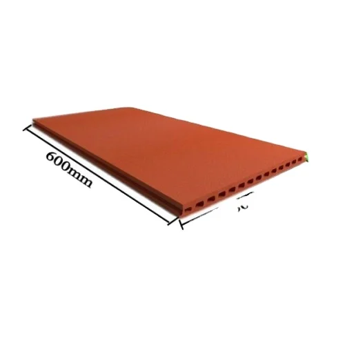 Extruded terracotta panel facade