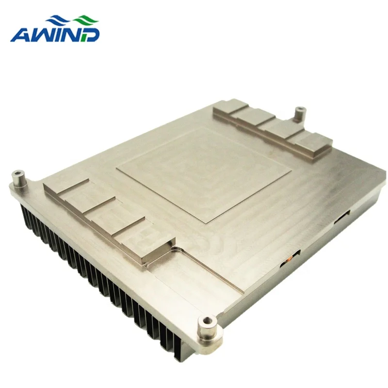 AL6063 board folded stamped fin heatsink 80mm aluminum extrusion folding heat sink copper heat pipe for laptop cpu electronics