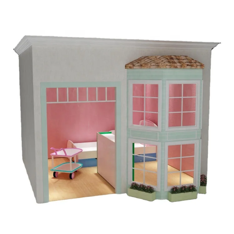 
Nanan Hot selling Indoor amusement parks children role small cubby play house outdoor kids wooden playhouse 