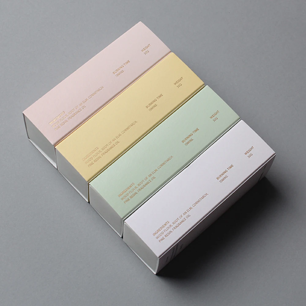 Printing empty incense sticks holder packaging gift box with custom logo