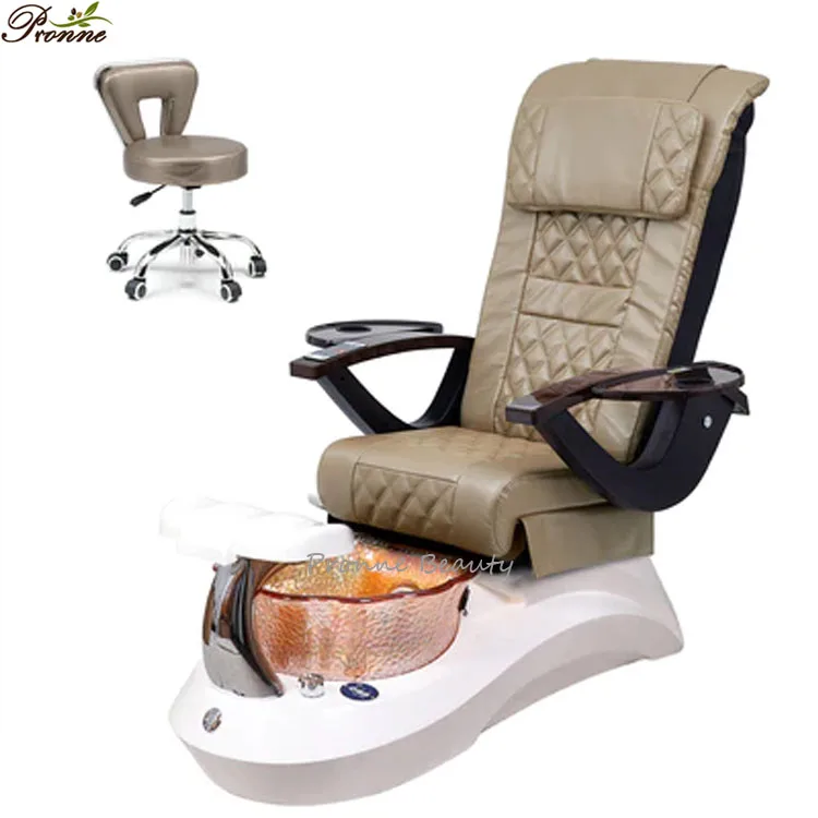 Pronnebeauty Hot selling popular good images royal t4 spa pedicure chairs with soaking basin