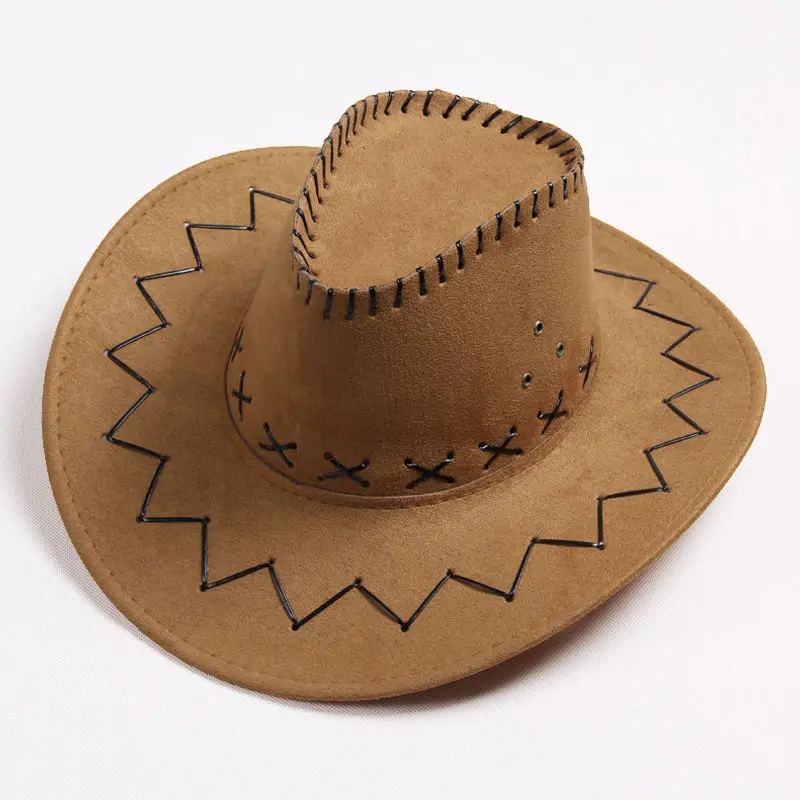 Deluxe Wide Brim Cowboy Hat Unisex Classic Western Style Hats