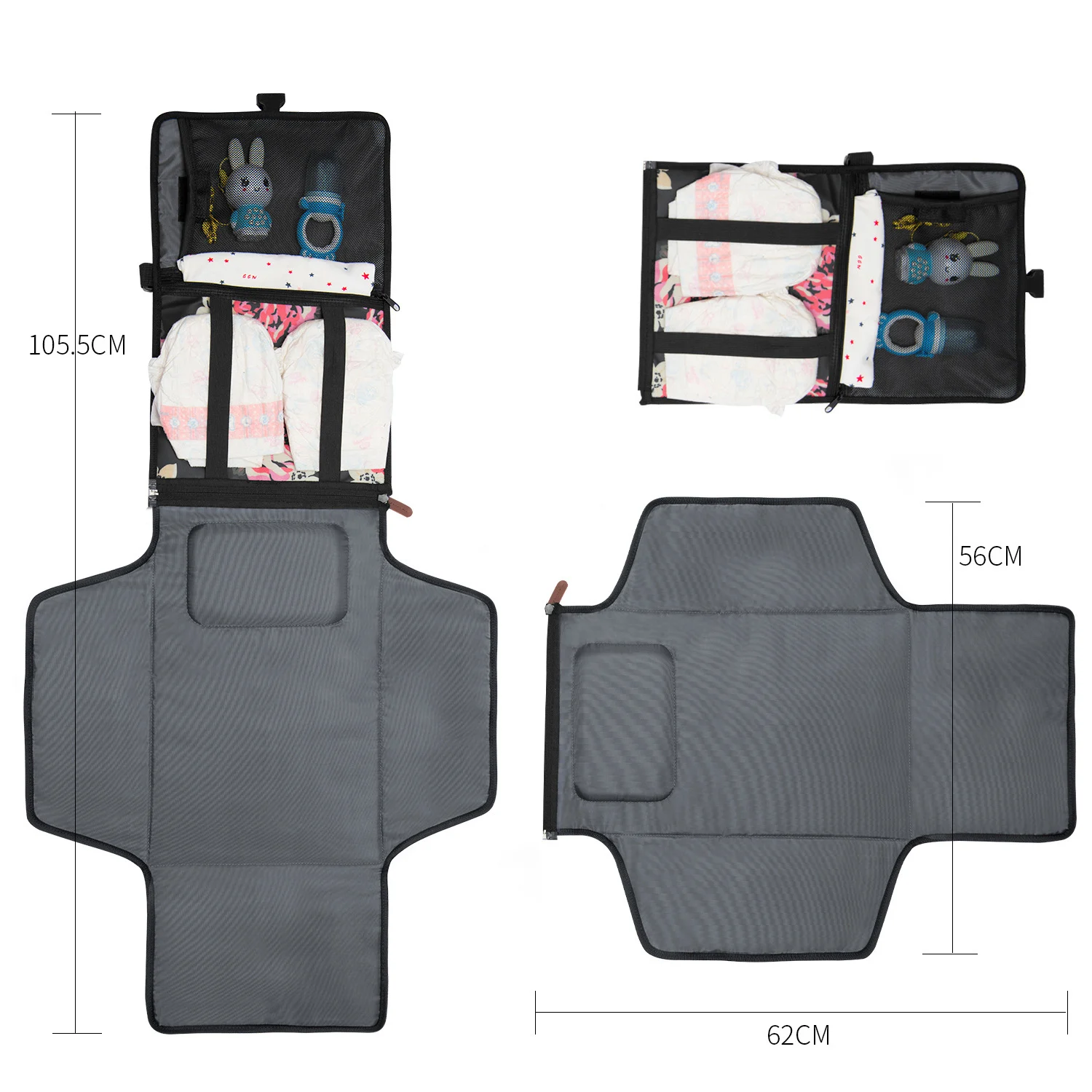 
Cheap Washable Diaper Changing Mat Portable Diapers Change Pad with PEVA waterproof pad for Travel and Home 