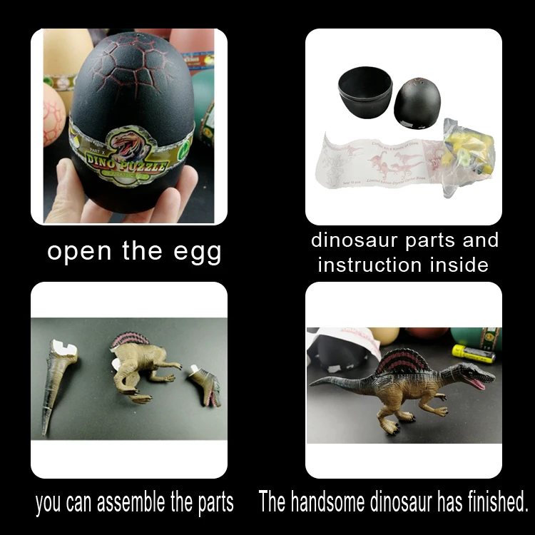 A Parent child interactive educational DIY take apart  dinosaur egg building blocks diy Jurassic world animal model easter toys