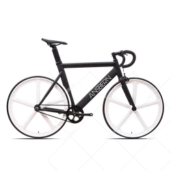 Black Single Speed Aluminum Alloy Frame Fixie Bike Fixed Gear