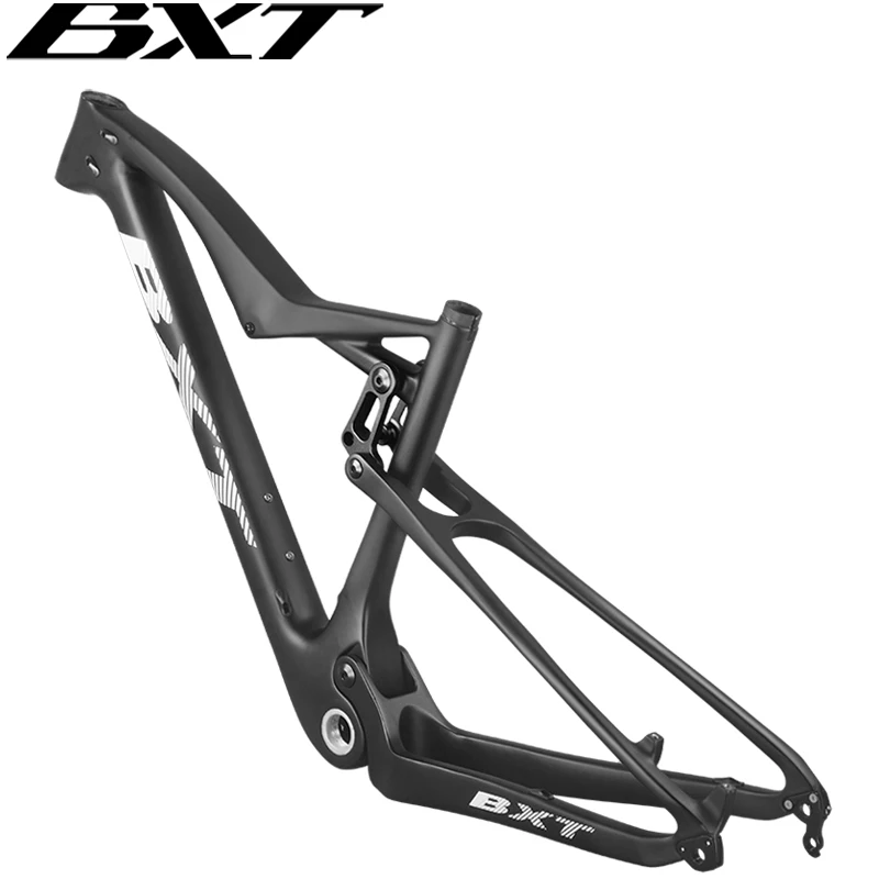 29er Carbon Full Suspension Mountain Bike Frame Thru Axle BOOST 148x12mm Carbon MTB Rear Shock Bicycle Frame 29er Travel 100mm