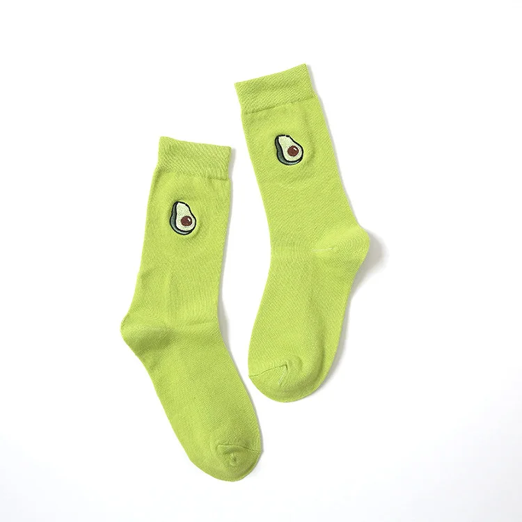 Hot Sale Comfortable Socks With Avocado Cartoon Fruit Mint Low Cut Socks
