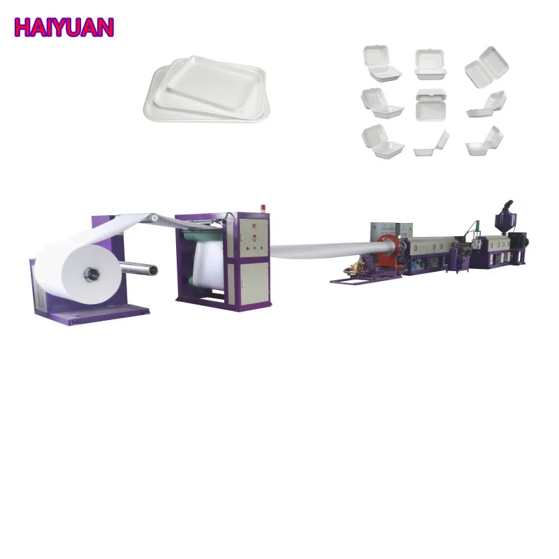 double-screw plastic extruders to making disposable foam plate fast food container box