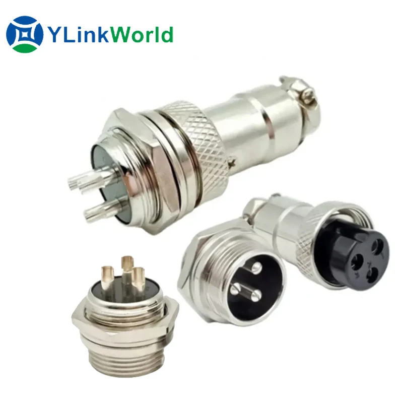 Custom Aviation plug GX16 connector 2 3 4 5 6 7 8 9 10pin threaded connector Manufacturer
